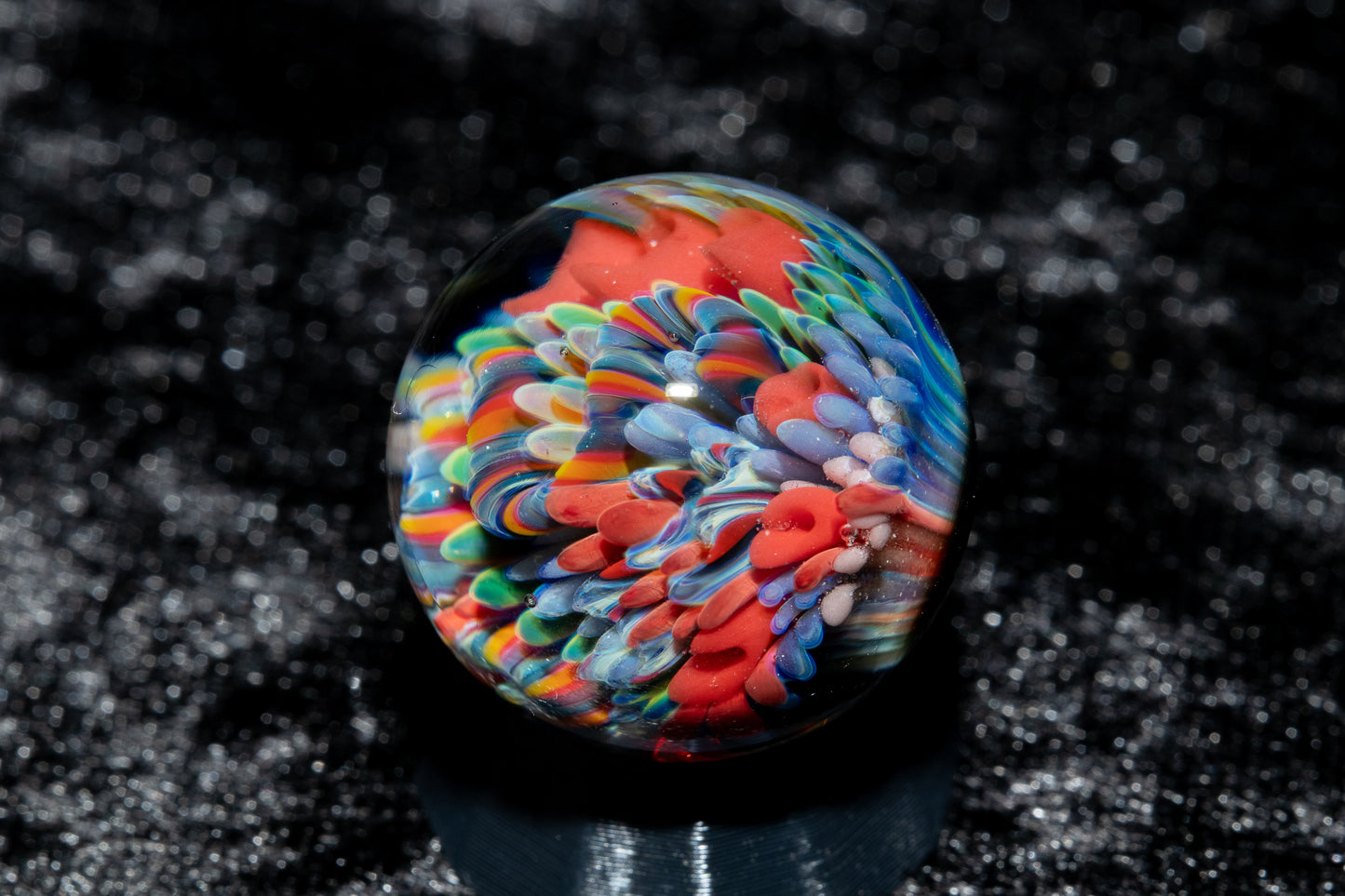 Coral Reef Glass Marble Set | 25mm Glass Marbles | Handblown Borosilicate Glass | Collectible Functional Glass