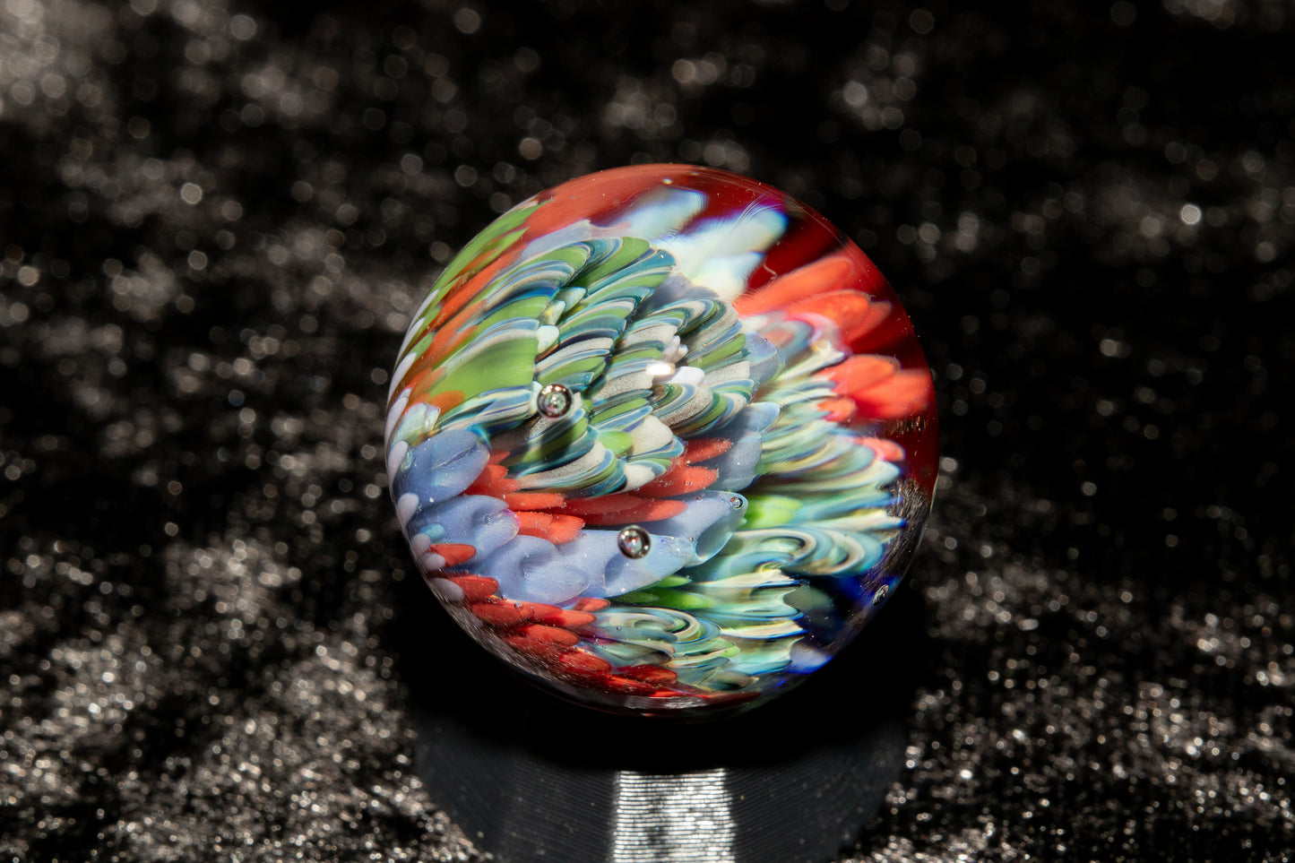 Coral Reef Glass Marble Set | 25mm Glass Marbles | Handblown Borosilicate Glass | Collectible Functional Glass