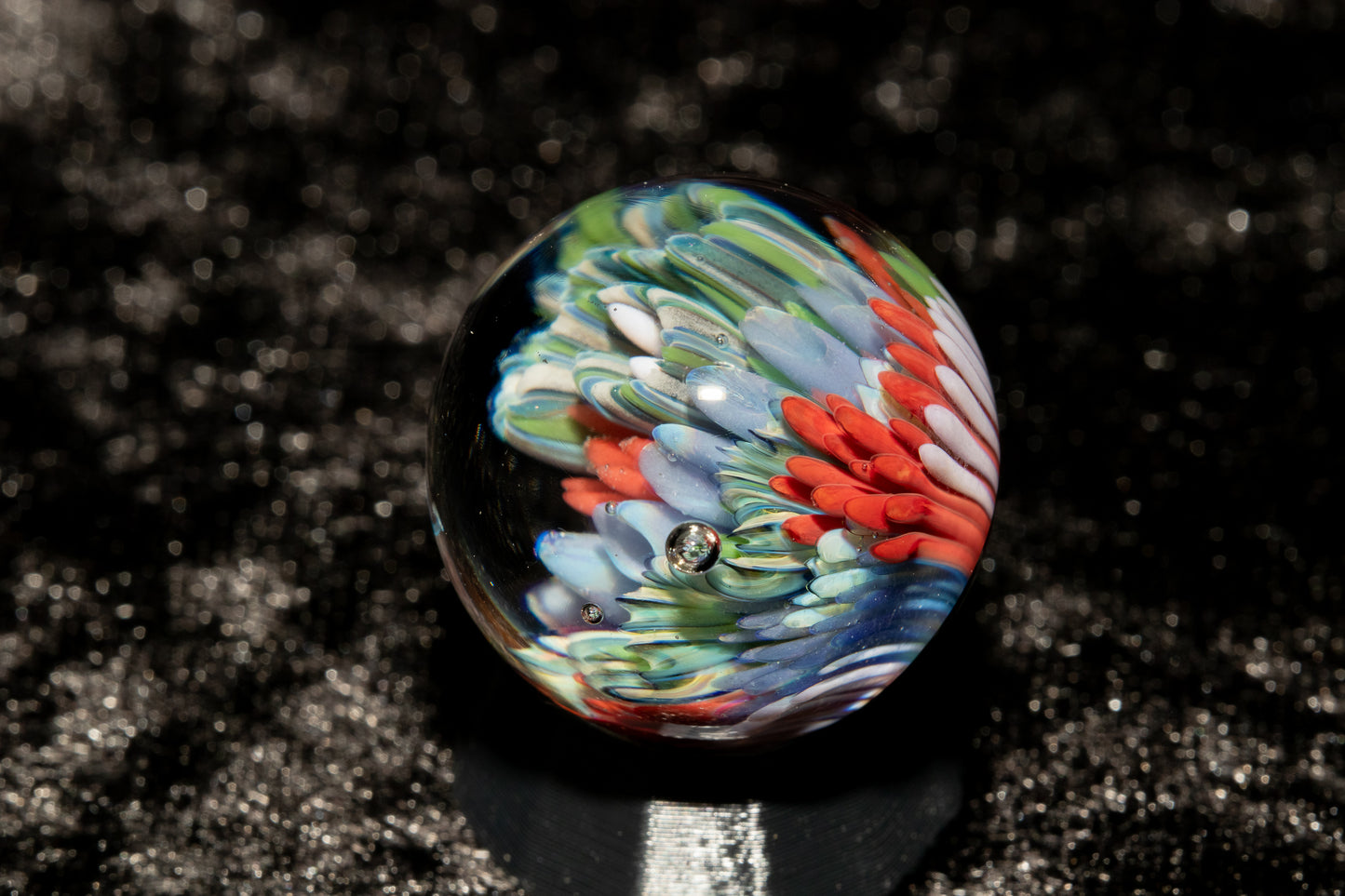 Coral Reef Glass Marble Set | 25mm Glass Marbles | Handblown Borosilicate Glass | Collectible Functional Glass