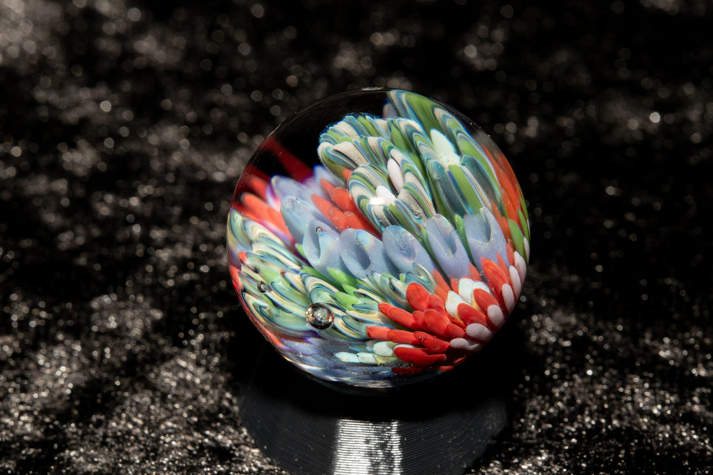 Coral Reef Glass Marble Set | 25mm Glass Marbles | Handblown Borosilicate Glass | Collectible Functional Glass