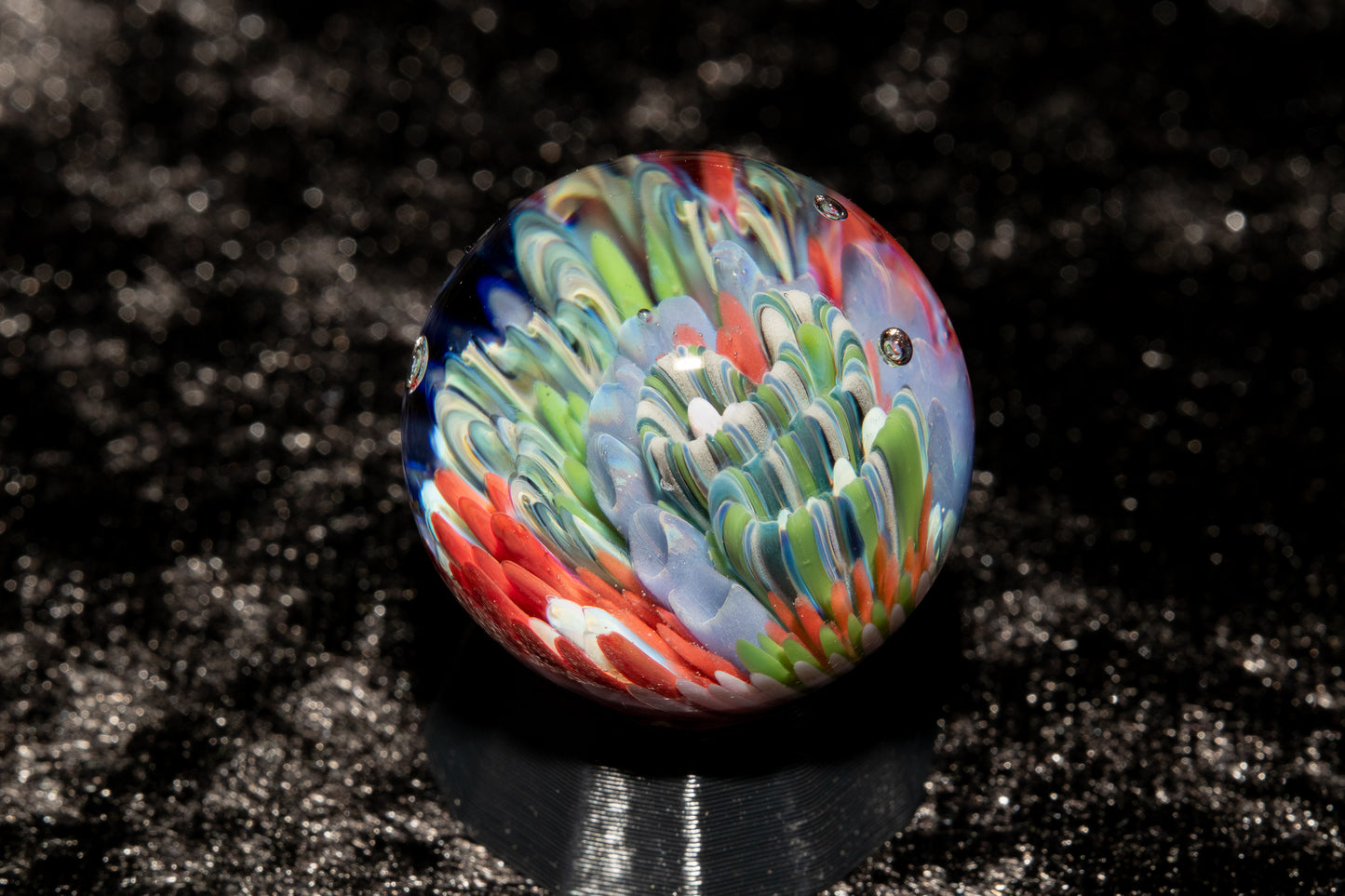 Coral Reef Glass Marble Set | 25mm Glass Marbles | Handblown Borosilicate Glass | Collectible Functional Glass