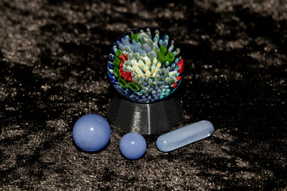 Coral Reef Glass Marble Set | 25mm Glass Marbles | Handblown Borosilicate Glass | Collectible Functional Glass