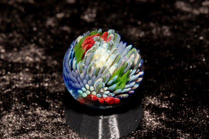 Coral Reef Glass Marble Set | 25mm Glass Marbles | Handblown Borosilicate Glass | Collectible Functional Glass