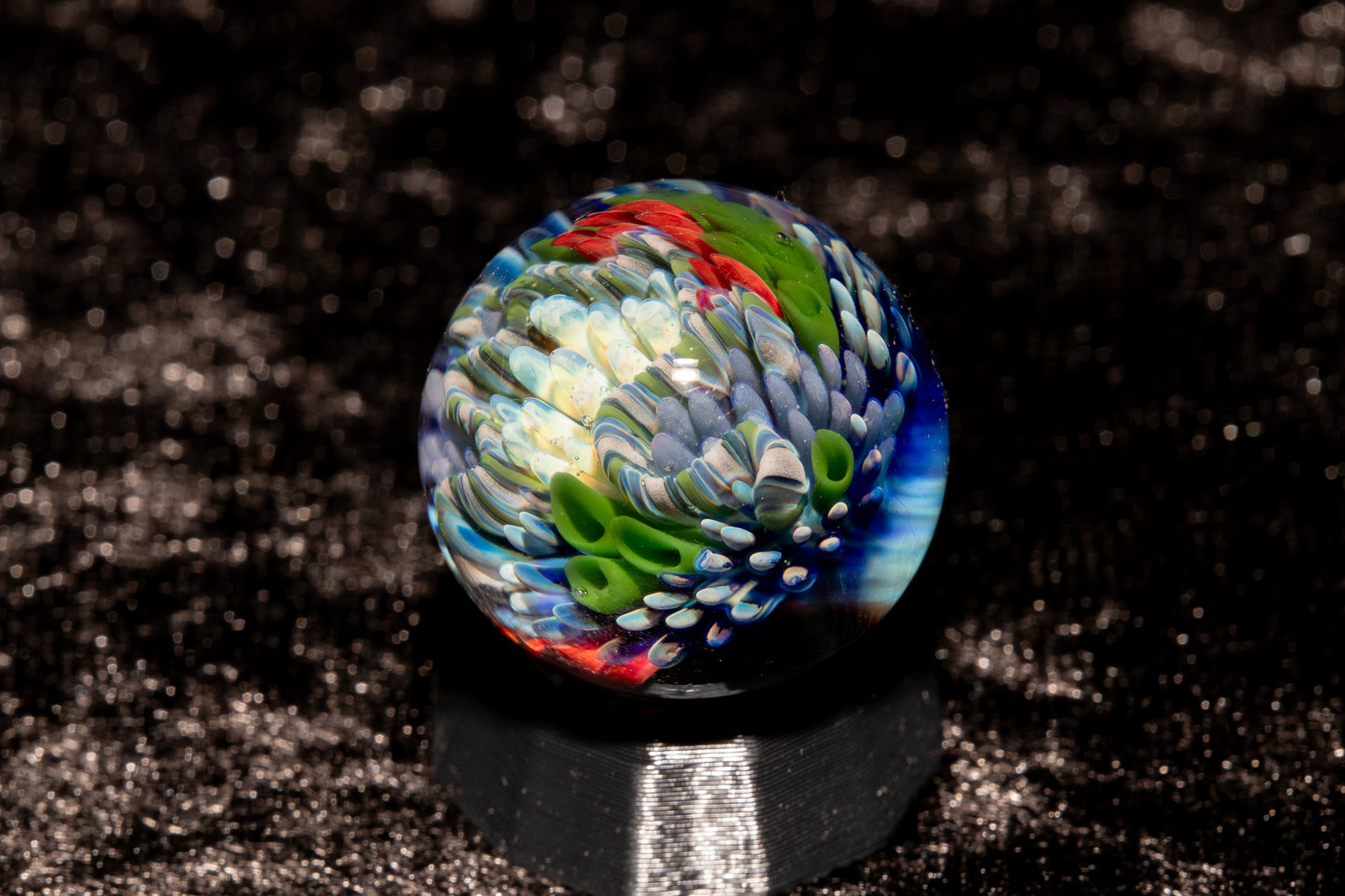 Coral Reef Glass Marble Set | 25mm Glass Marbles | Handblown Borosilicate Glass | Collectible Functional Glass