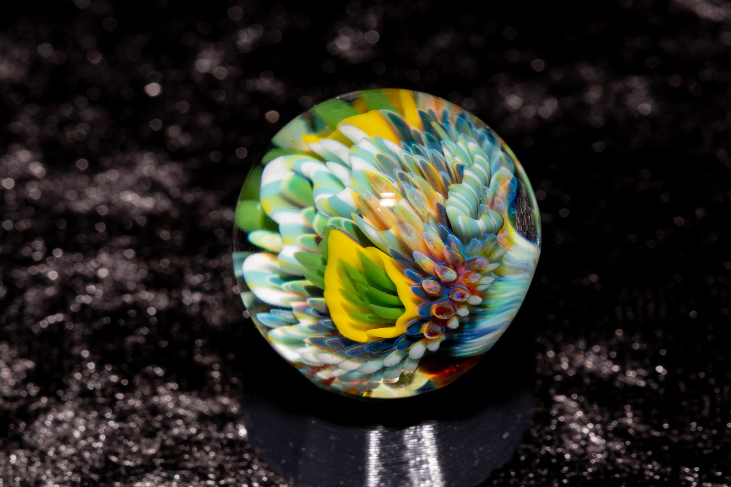 Coral Reef Glass Marble Set | 25mm Glass Marbles | Handblown Borosilicate Glass | Collectible Functional Glass