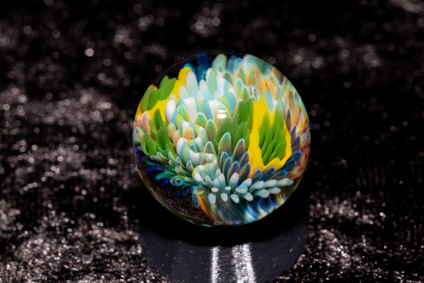 Coral Reef Glass Marble Set | 25mm Glass Marbles | Handblown Borosilicate Glass | Collectible Functional Glass