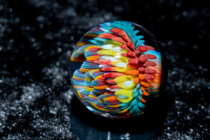 Coral Reef Glass Marble Set | 25mm Glass Marbles | Handblown Borosilicate Glass | Collectible Functional Glass