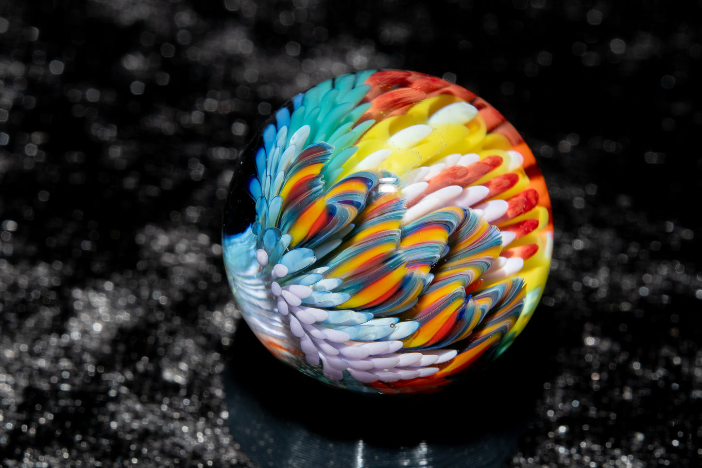 Coral Reef Glass Marble Set | 25mm Glass Marbles | Handblown Borosilicate Glass | Collectible Functional Glass