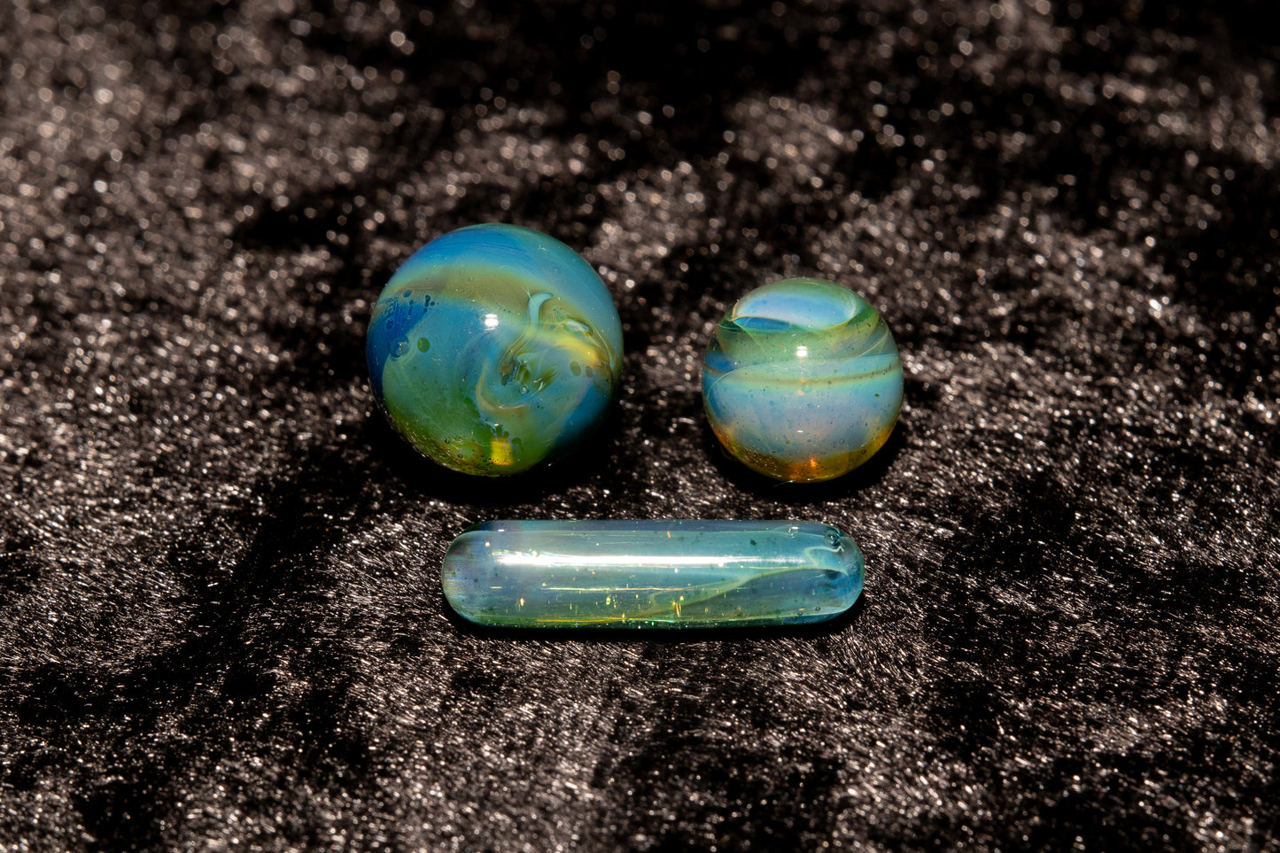 Coral Reef Glass Marble Set | 25mm Glass Marbles | Handblown Borosilicate Glass | Collectible Functional Glass