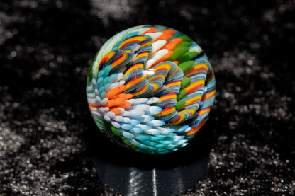 Coral Reef Glass Marble Set | 25mm Glass Marbles | Handblown Borosilicate Glass | Collectible Functional Glass