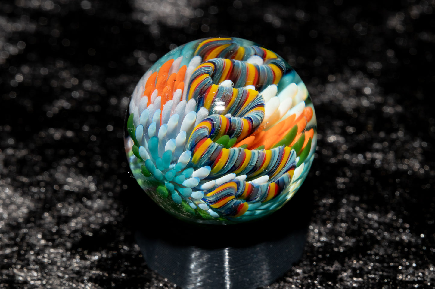 Coral Reef Glass Marble Set | 25mm Glass Marbles | Handblown Borosilicate Glass | Collectible Functional Glass