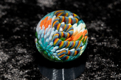 Coral Reef Glass Marble Set | 25mm Glass Marbles | Handblown Borosilicate Glass | Collectible Functional Glass