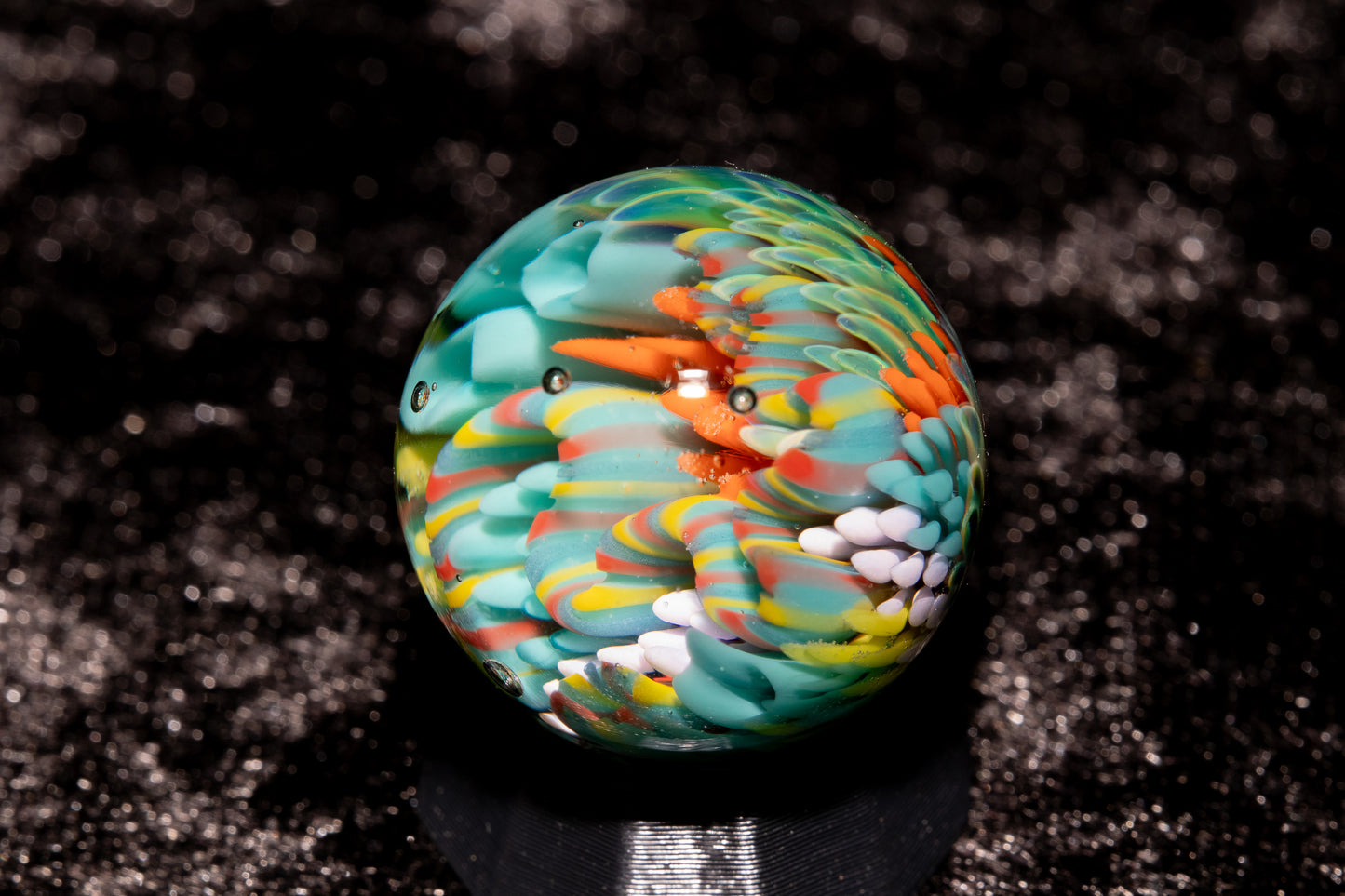 Coral Reef Glass Marble Set | 25mm Glass Marbles | Handblown Borosilicate Glass | Collectible Functional Glass