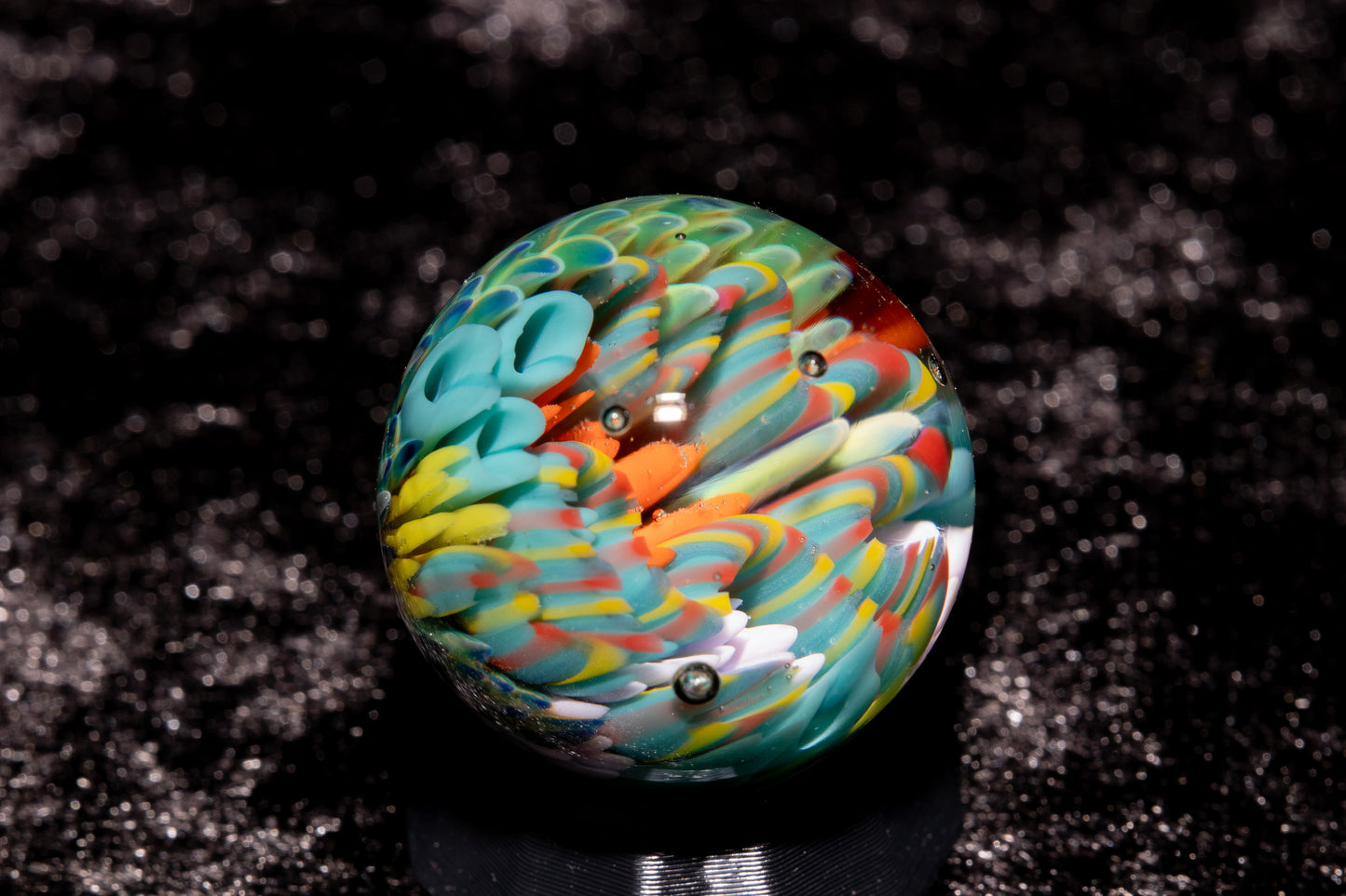 Coral Reef Glass Marble Set | 25mm Glass Marbles | Handblown Borosilicate Glass | Collectible Functional Glass