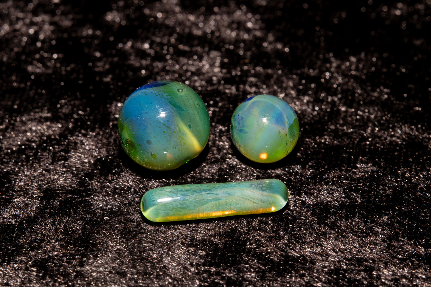 Coral Reef Glass Marble Set | 25mm Glass Marbles | Handblown Borosilicate Glass | Collectible Functional Glass