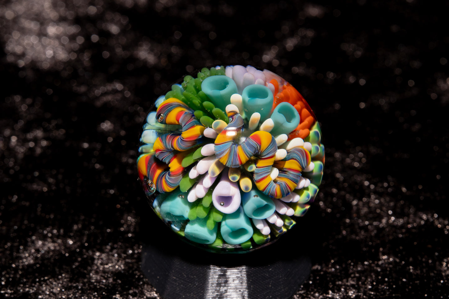 Coral Reef Glass Marble Set | 25mm Glass Marbles | Handblown Borosilicate Glass | Collectible Functional Glass