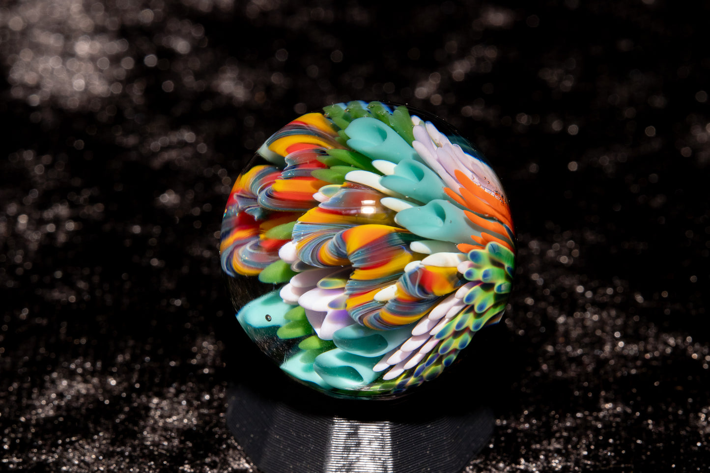 Coral Reef Glass Marble Set | 25mm Glass Marbles | Handblown Borosilicate Glass | Collectible Functional Glass