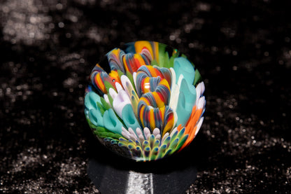 Coral Reef Glass Marble Set | 25mm Glass Marbles | Handblown Borosilicate Glass | Collectible Functional Glass