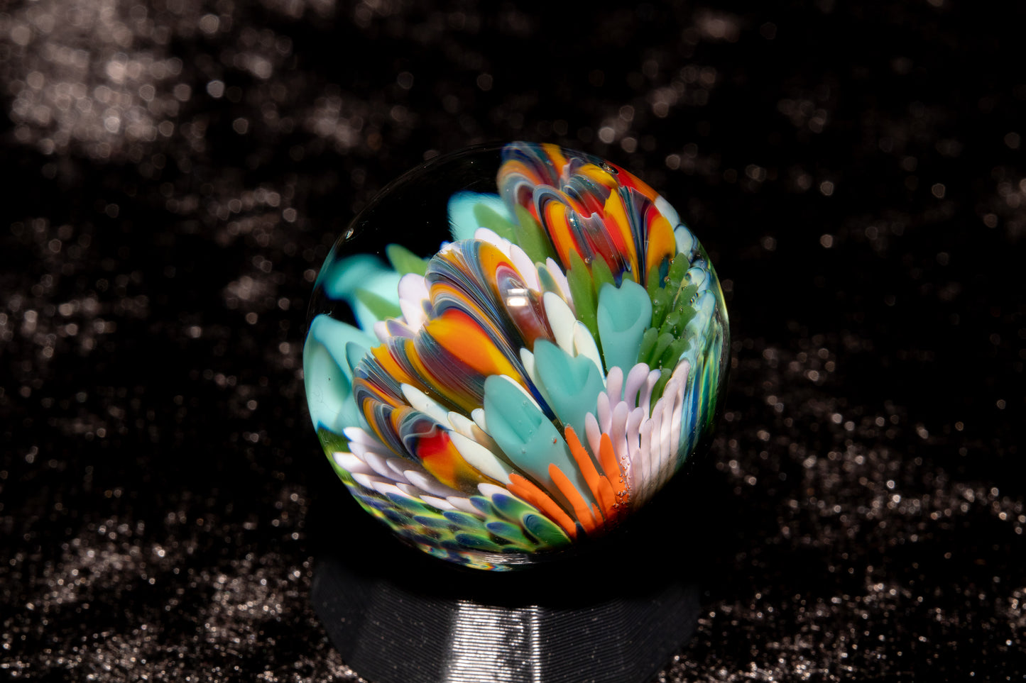 Coral Reef Glass Marble Set | 25mm Glass Marbles | Handblown Borosilicate Glass | Collectible Functional Glass