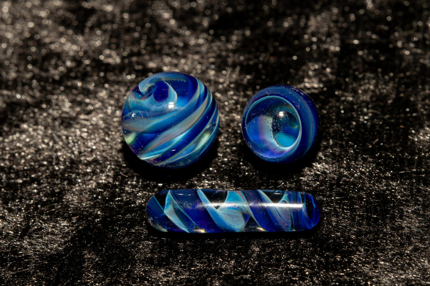 Coral Reef Glass Marble Set | 25mm Glass Marbles | Handblown Borosilicate Glass | Collectible Functional Glass