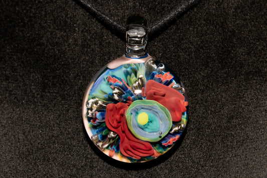 Animal Cell Glass Pendant | Handblown Microscope Biology Necklace | Science Teacher Gift Jewelry | Microscope Art Jewelry