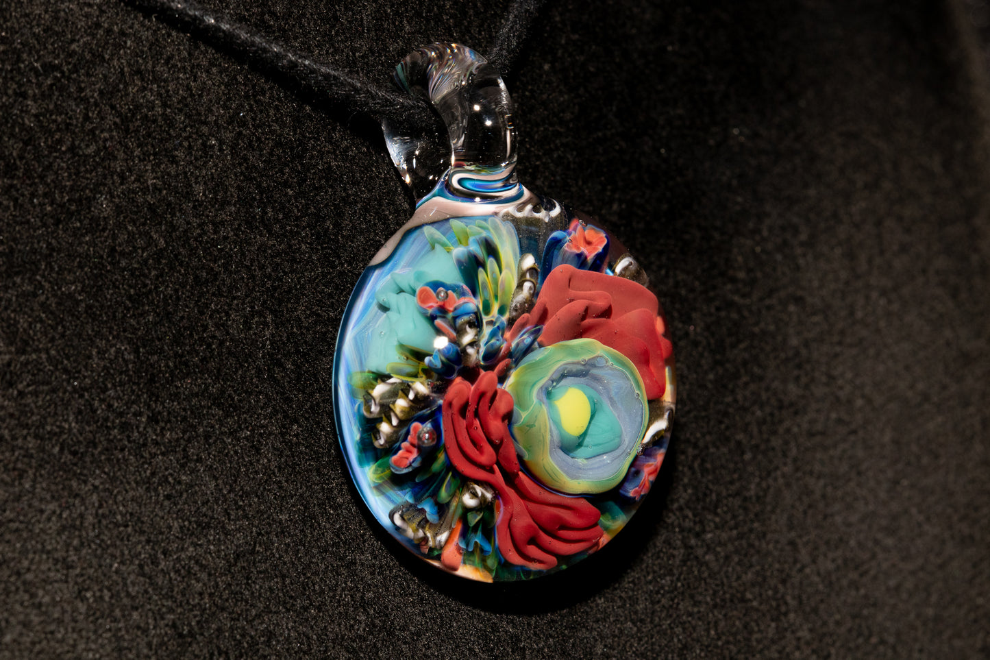 Animal Cell Glass Pendant | Handblown Microscope Biology Necklace | Science Teacher Gift Jewelry | Microscope Art Jewelry