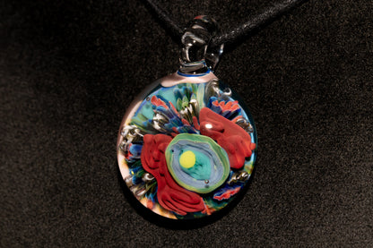 Animal Cell Glass Pendant | Handblown Microscope Biology Necklace | Science Teacher Gift Jewelry | Microscope Art Jewelry