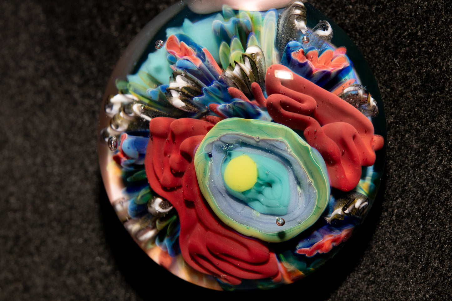 Animal Cell Glass Pendant | Handblown Microscope Biology Necklace | Science Teacher Gift Jewelry | Microscope Art Jewelry