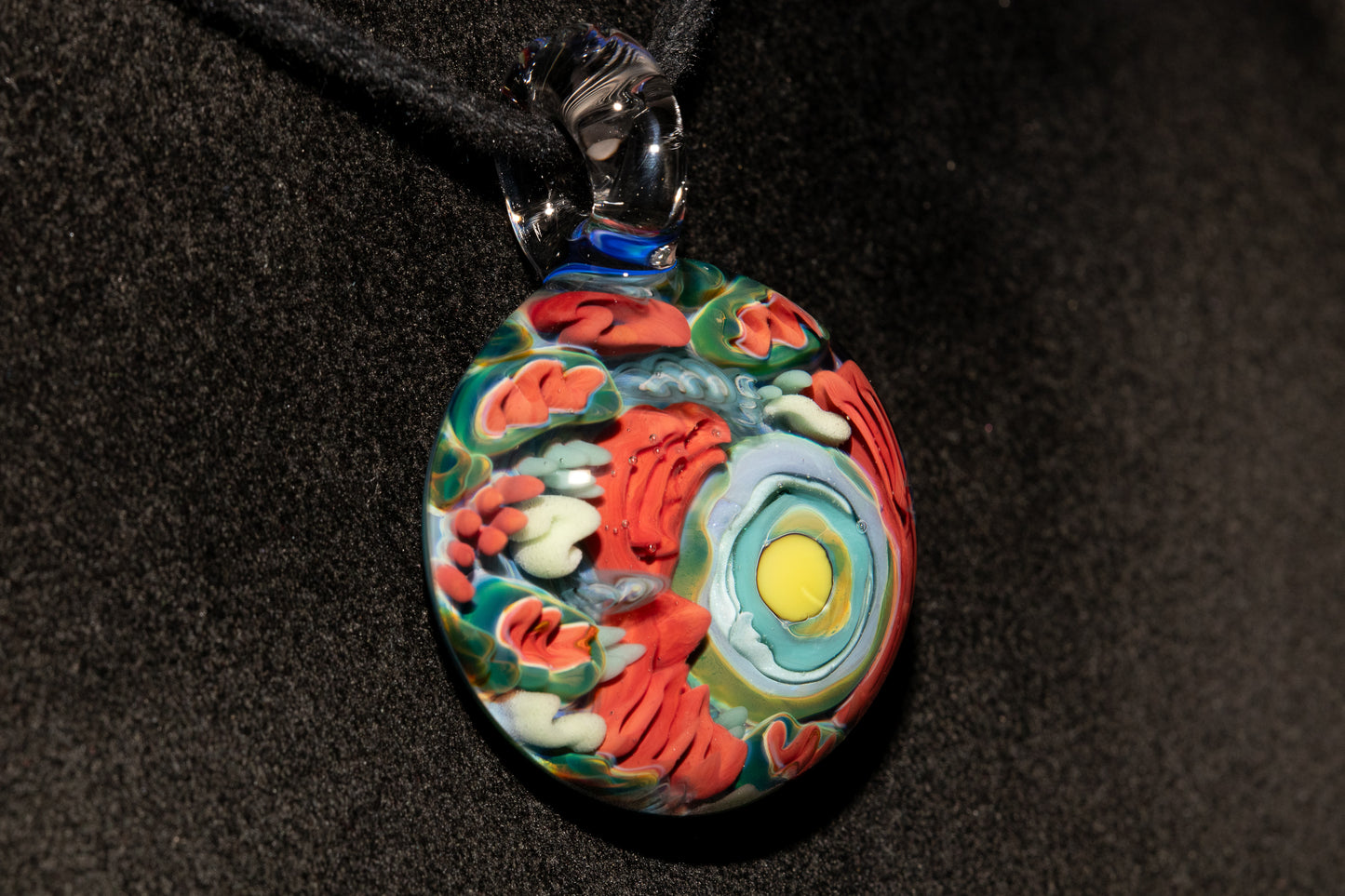Animal Cell Glass Pendant | Handblown Microscope Biology Necklace | Science Teacher Gift Jewelry | Microscope Art Jewelry
