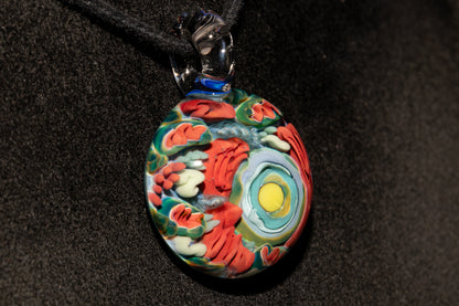 Animal Cell Glass Pendant | Handblown Microscope Biology Necklace | Science Teacher Gift Jewelry | Microscope Art Jewelry