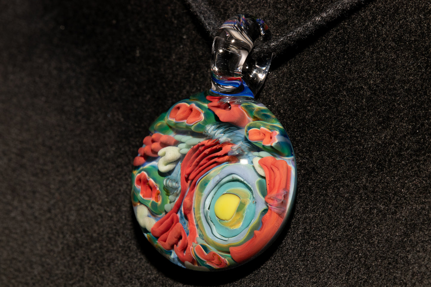 Animal Cell Glass Pendant | Handblown Microscope Biology Necklace | Science Teacher Gift Jewelry | Microscope Art Jewelry