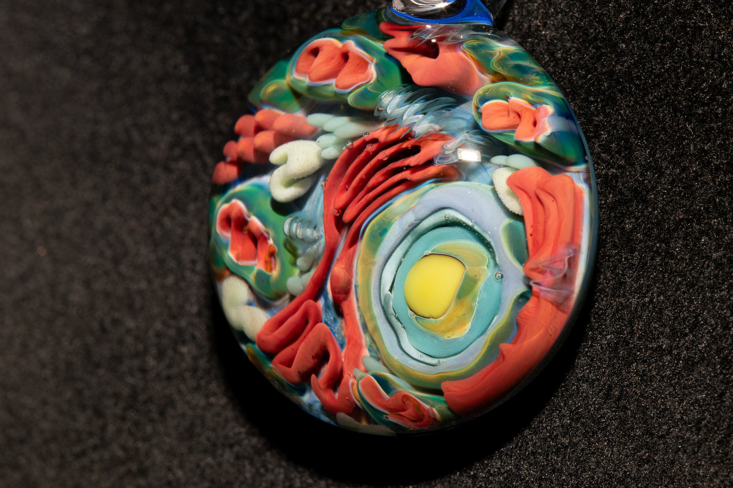 Animal Cell Glass Pendant | Handblown Microscope Biology Necklace | Science Teacher Gift Jewelry | Microscope Art Jewelry