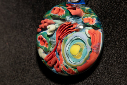 Animal Cell Glass Pendant | Handblown Microscope Biology Necklace | Science Teacher Gift Jewelry | Microscope Art Jewelry