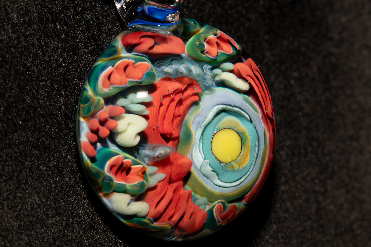 Animal Cell Glass Pendant | Handblown Microscope Biology Necklace | Science Teacher Gift Jewelry | Microscope Art Jewelry