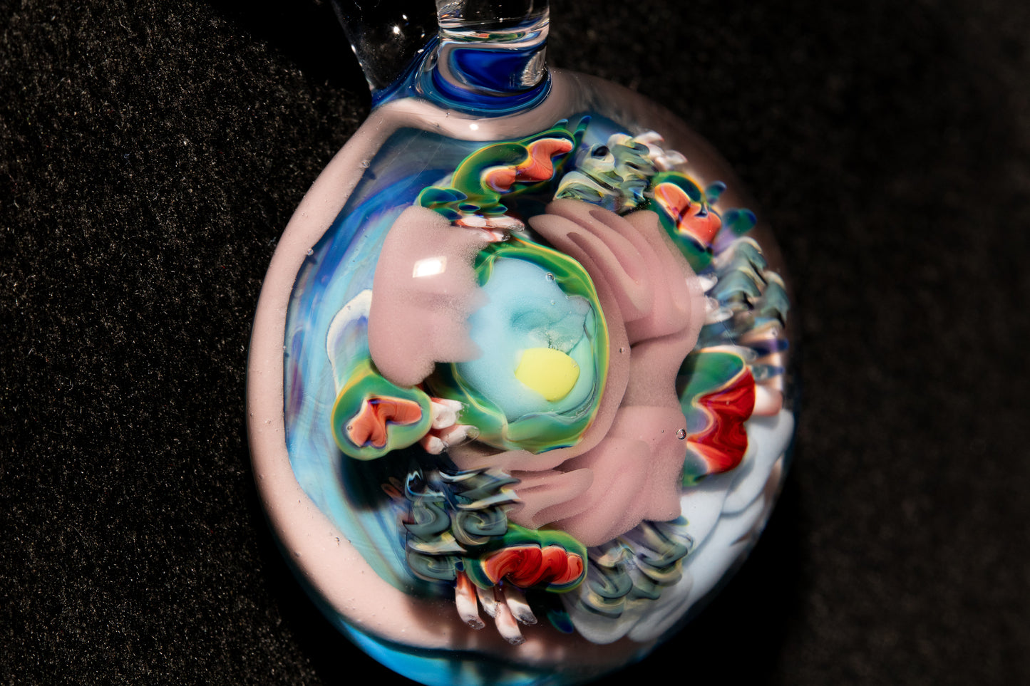Animal Cell Glass Pendant | Handblown Microscope Biology Necklace | Science Teacher Gift Jewelry | Microscope Art Jewelry