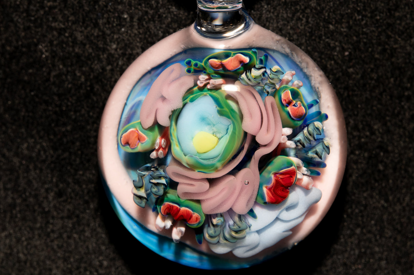 Animal Cell Glass Pendant | Handblown Microscope Biology Necklace | Science Teacher Gift Jewelry | Microscope Art Jewelry