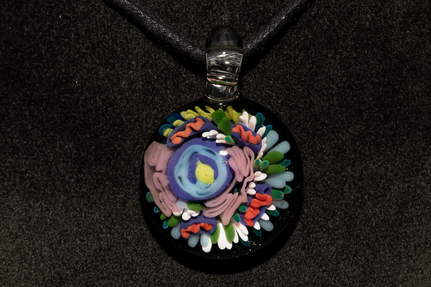 Animal Cell Glass Pendant | Handblown Microscope Biology Necklace | Science Teacher Gift Jewelry | Microscope Art Jewelry