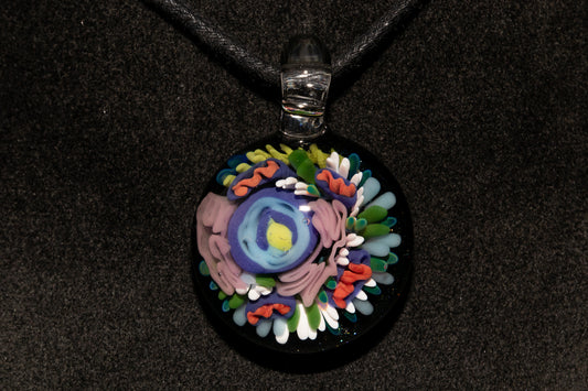 Animal Cell Glass Pendant | Handblown Microscope Biology Necklace | Science Teacher Gift Jewelry | Microscope Art Jewelry