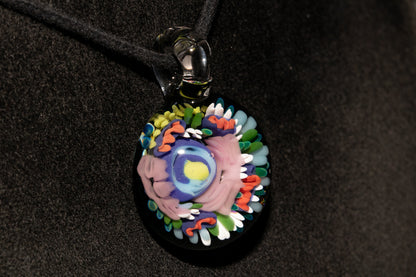Animal Cell Glass Pendant | Handblown Microscope Biology Necklace | Science Teacher Gift Jewelry | Microscope Art Jewelry