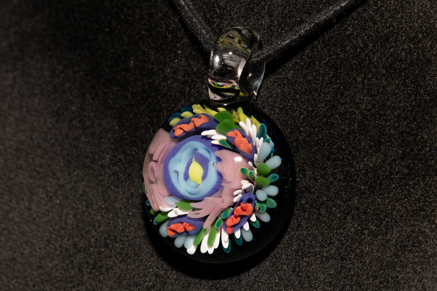 Animal Cell Glass Pendant | Handblown Microscope Biology Necklace | Science Teacher Gift Jewelry | Microscope Art Jewelry