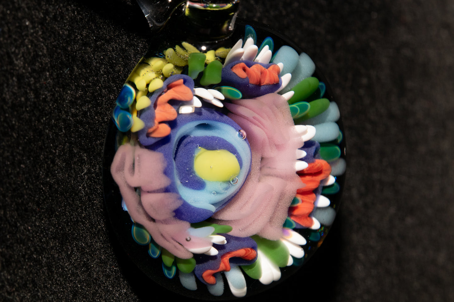 Animal Cell Glass Pendant | Handblown Microscope Biology Necklace | Science Teacher Gift Jewelry | Microscope Art Jewelry