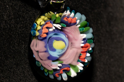 Animal Cell Glass Pendant | Handblown Microscope Biology Necklace | Science Teacher Gift Jewelry | Microscope Art Jewelry