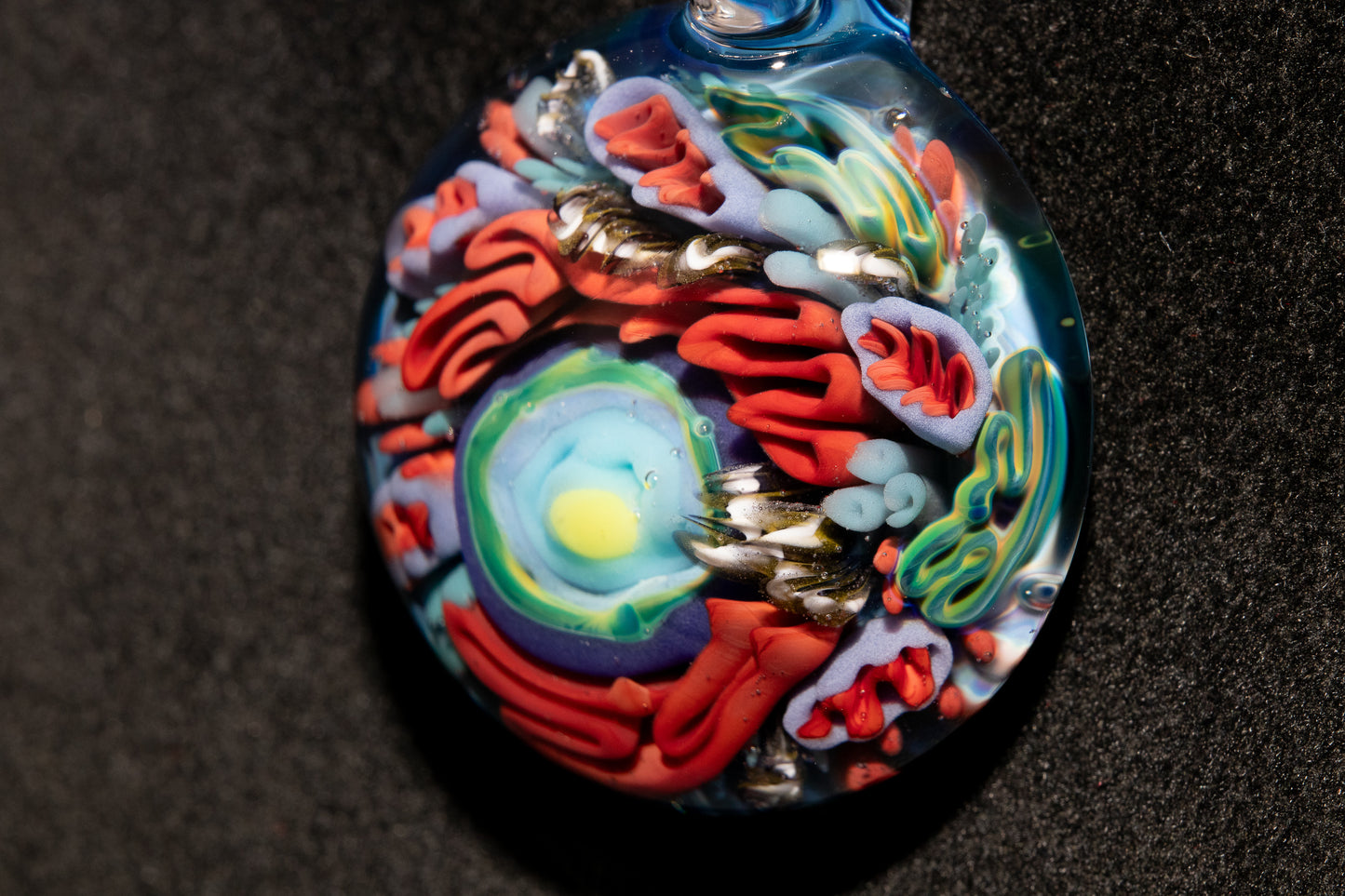 Animal Cell Glass Pendant | Handblown Microscope Biology Necklace | Science Teacher Gift Jewelry | Microscope Art Jewelry