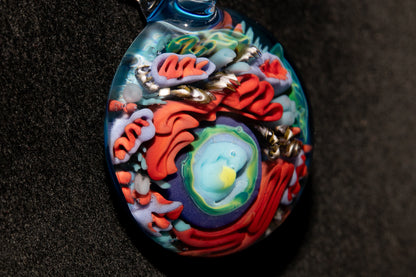 Animal Cell Glass Pendant | Handblown Microscope Biology Necklace | Science Teacher Gift Jewelry | Microscope Art Jewelry