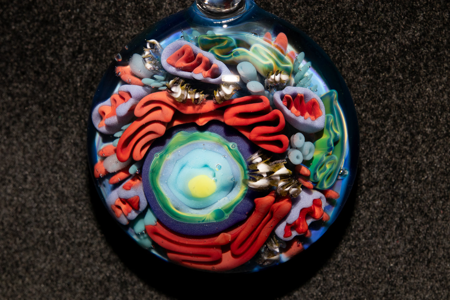 Animal Cell Glass Pendant | Handblown Microscope Biology Necklace | Science Teacher Gift Jewelry | Microscope Art Jewelry
