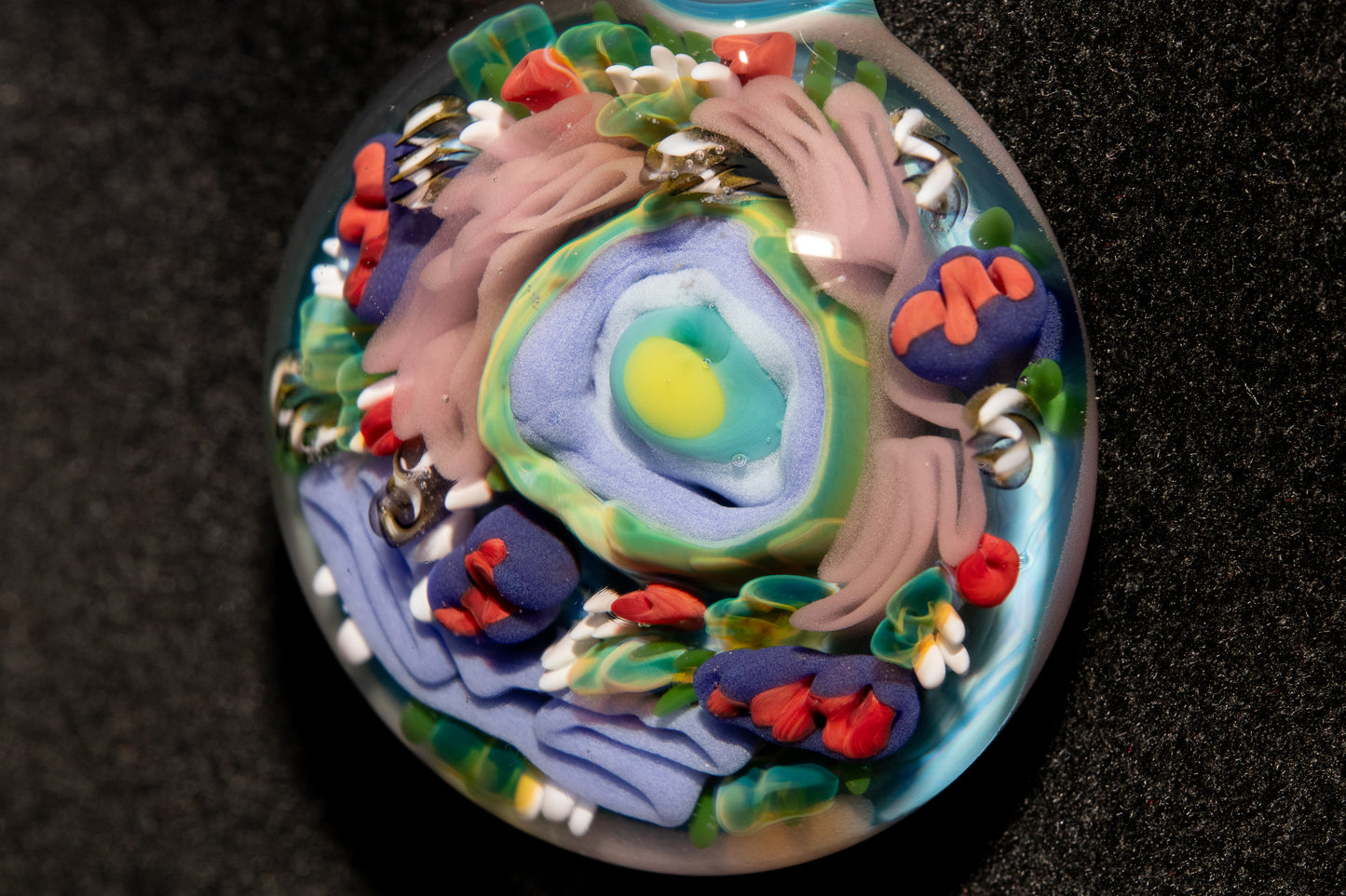 Animal Cell Glass Pendant | Handblown Microscope Biology Necklace | Science Teacher Gift Jewelry | Microscope Art Jewelry