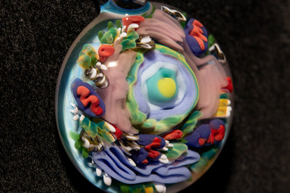 Animal Cell Glass Pendant | Handblown Microscope Biology Necklace | Science Teacher Gift Jewelry | Microscope Art Jewelry