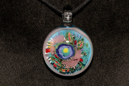 Animal Cell Glass Pendant | Handblown Microscope Biology Necklace | Science Teacher Gift Jewelry | Microscope Art Jewelry
