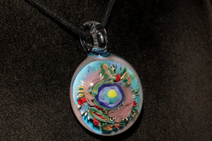 Animal Cell Glass Pendant | Handblown Microscope Biology Necklace | Science Teacher Gift Jewelry | Microscope Art Jewelry