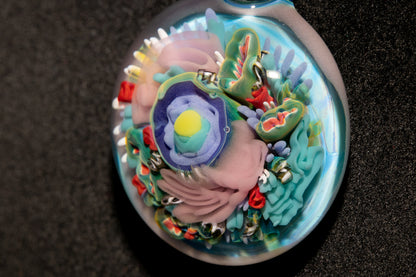 Animal Cell Glass Pendant | Handblown Microscope Biology Necklace | Science Teacher Gift Jewelry | Microscope Art Jewelry